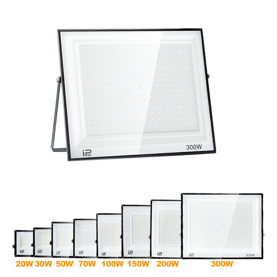 Led Flood Light IP66 Waterproof 100W 200W Outdoor Floodlight Spotlight LED Reflector Street Lamp Wall Flood Lights
