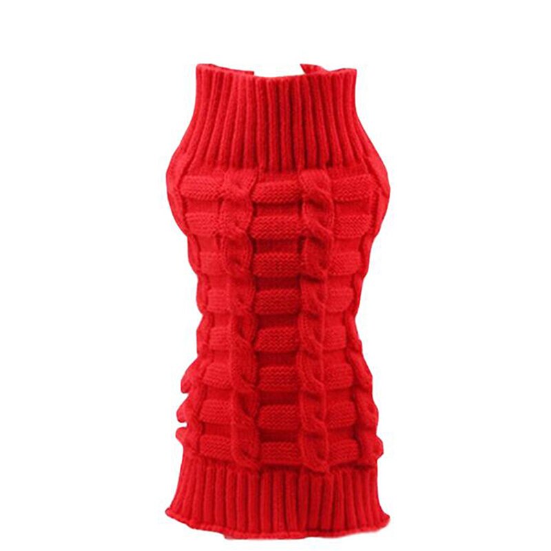 Leisure Pet Winter Warm Cat Clothes Cat Sweater For Small Cats Kitten Coat Jacket Kitty Knitted Sweaters Pet Dog Clothing: red / M