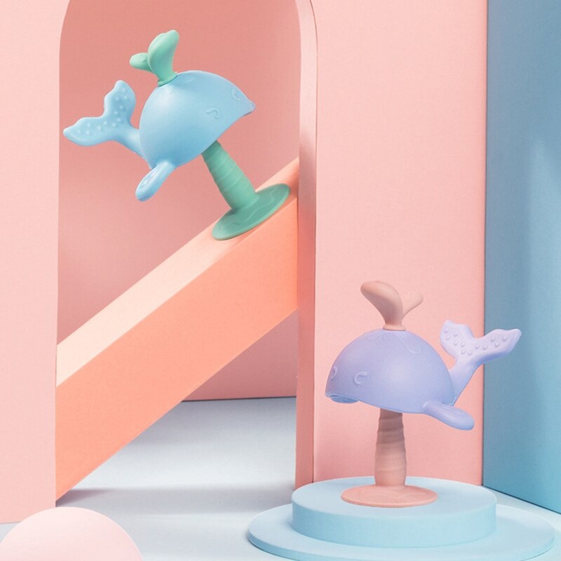 Baby Siliconen Bijtring Knaagdieren Met Sucker Zachte Training Chew Molaire Staaf