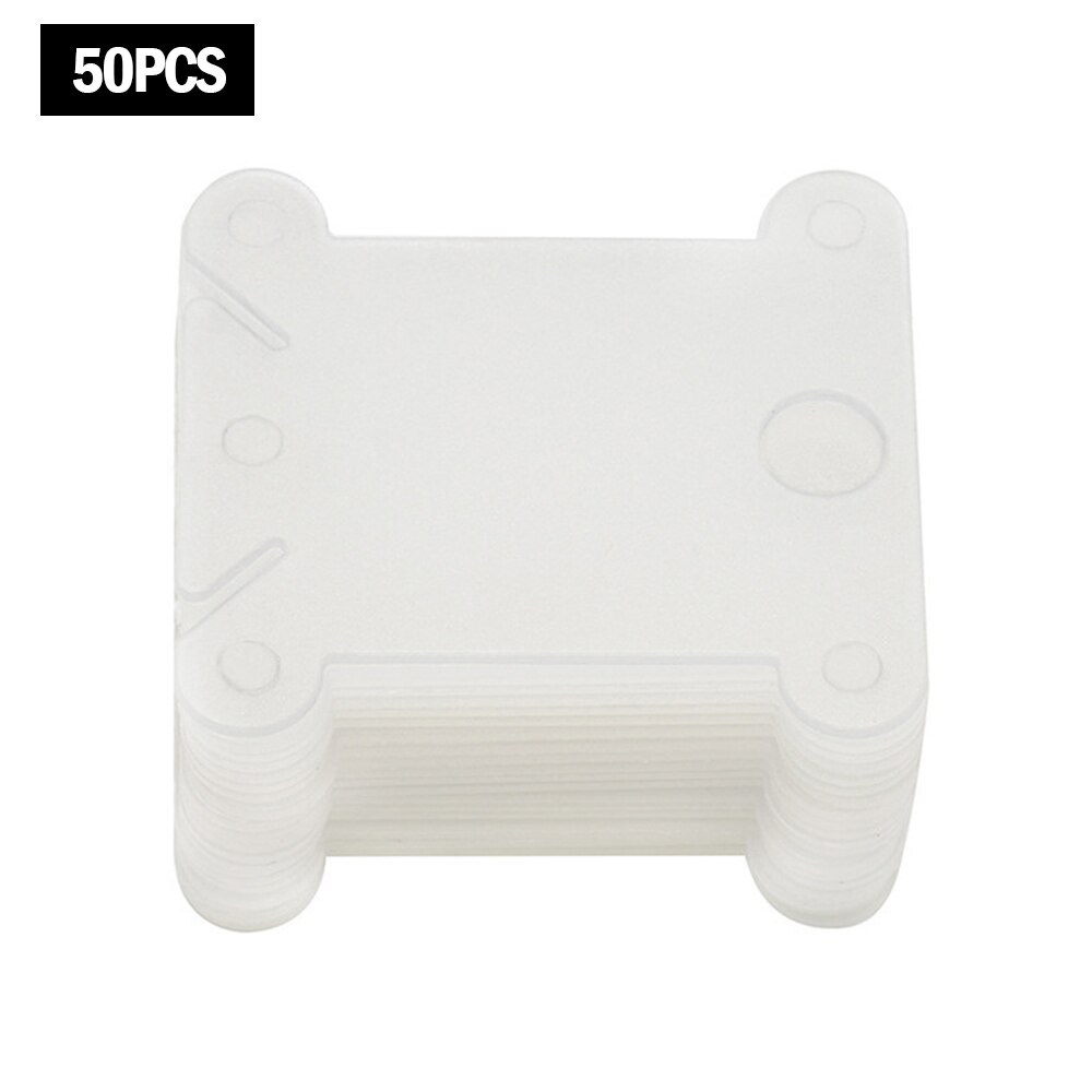 100pcs Embroidery Floss Craft Thread Bobbin Cross Stitch Storage Holder Plastic Sewing Thread Board Card Craft Kit 4cm: Clear 50pcs
