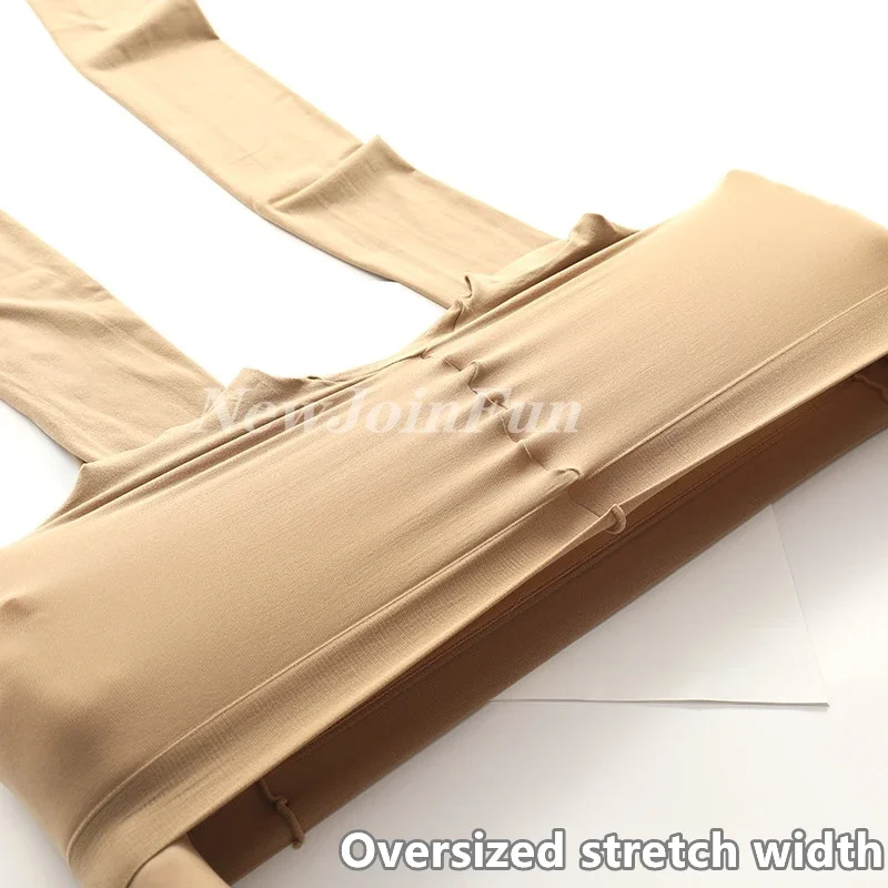 FREEAUCE 120D Women's Plus Large Size Pantyhose XXXL Black White Ladies Tights for Oversize Fat Woman Sexy Sheer Stockings 5XL