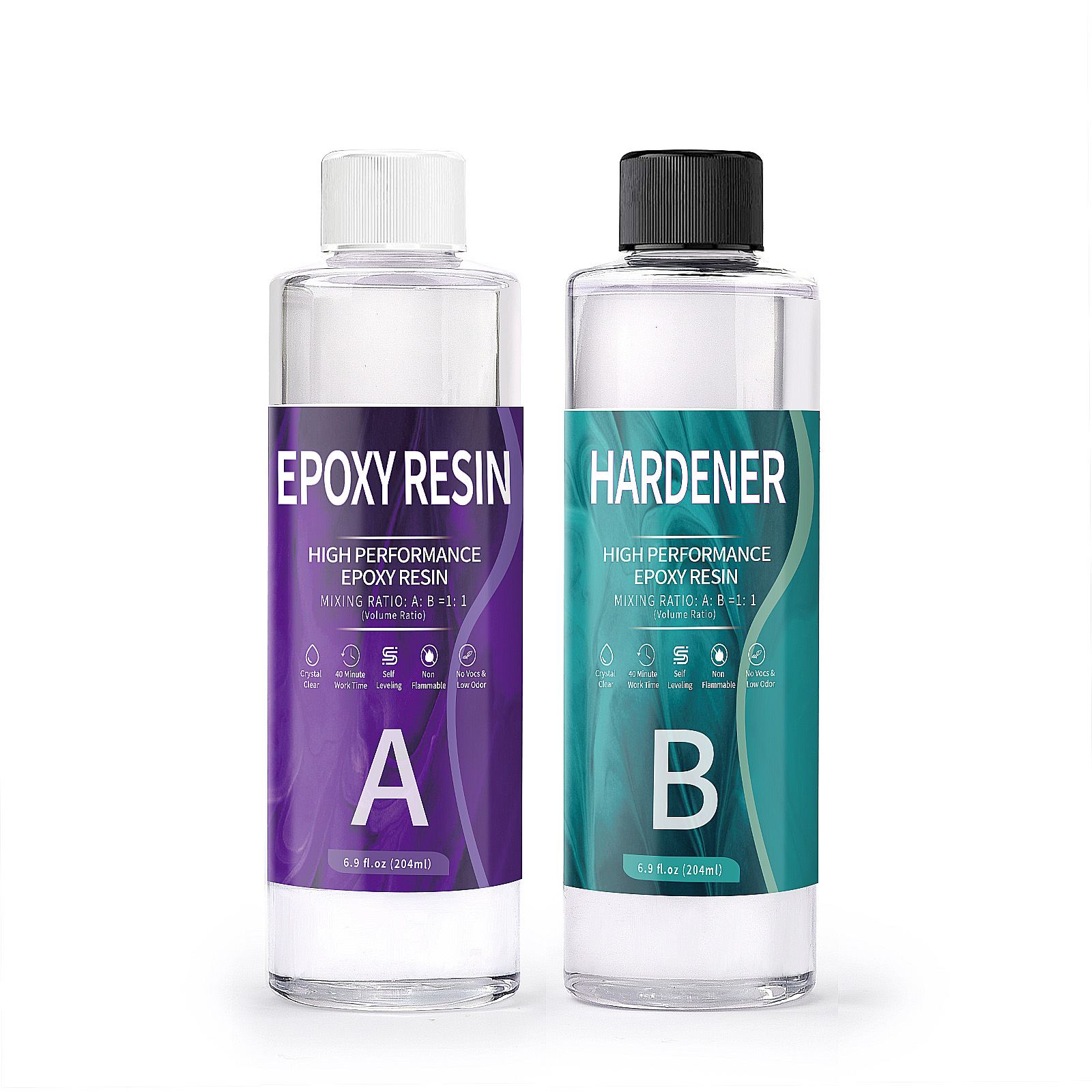 1:1 Epoxy Resin Glue Kits Liquid AB High Adhesive Transparent Hardener DIY Epoxy Resin Jewelry Making AB Glue Sets: Blue