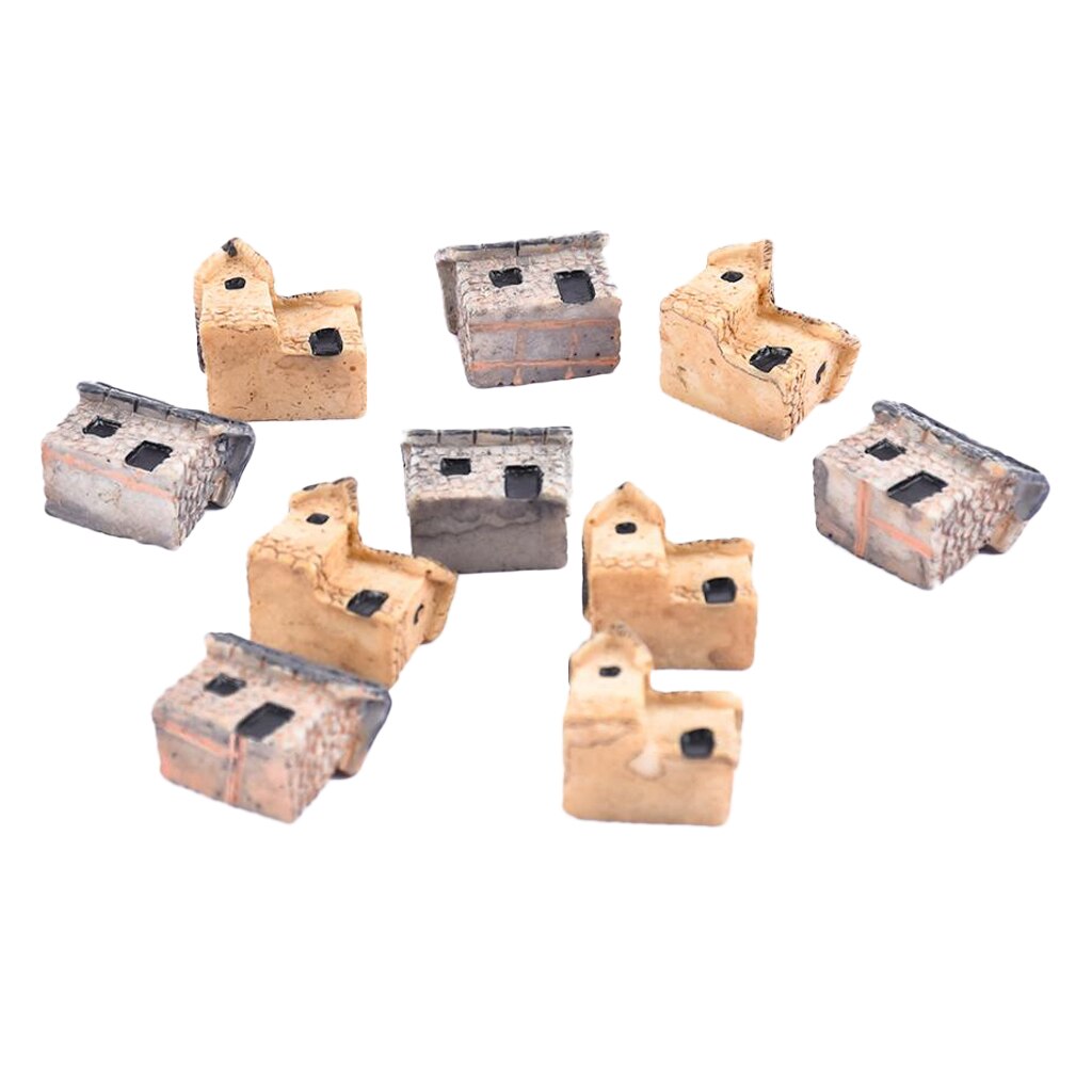10 Vinatge House Miniature Fairy Garden Craft DIY Micro Landscape Home Decor