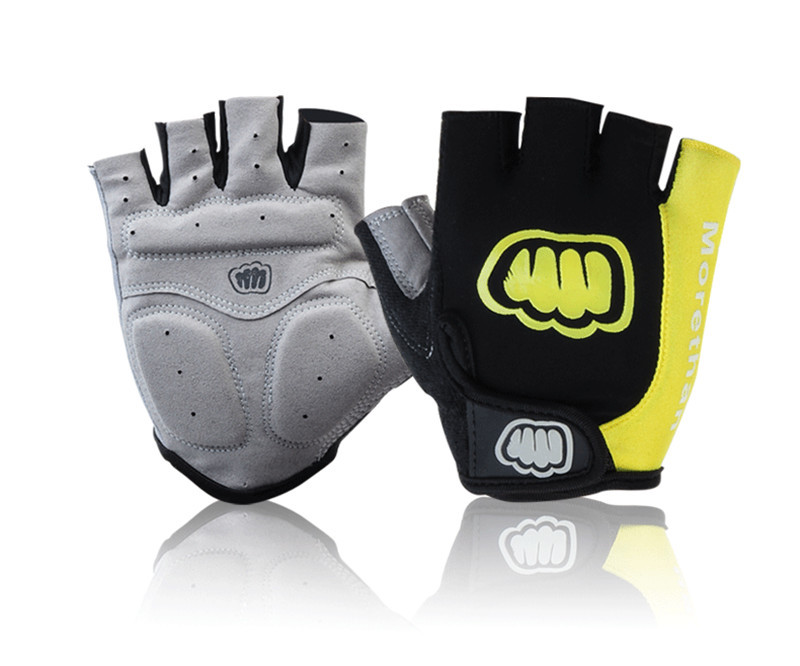Sommer radfahren handschuhe mtb fahrrad fahrrad handschuhe halb finger handschuh gel pad atmungs zubehör: Gelb / XXL