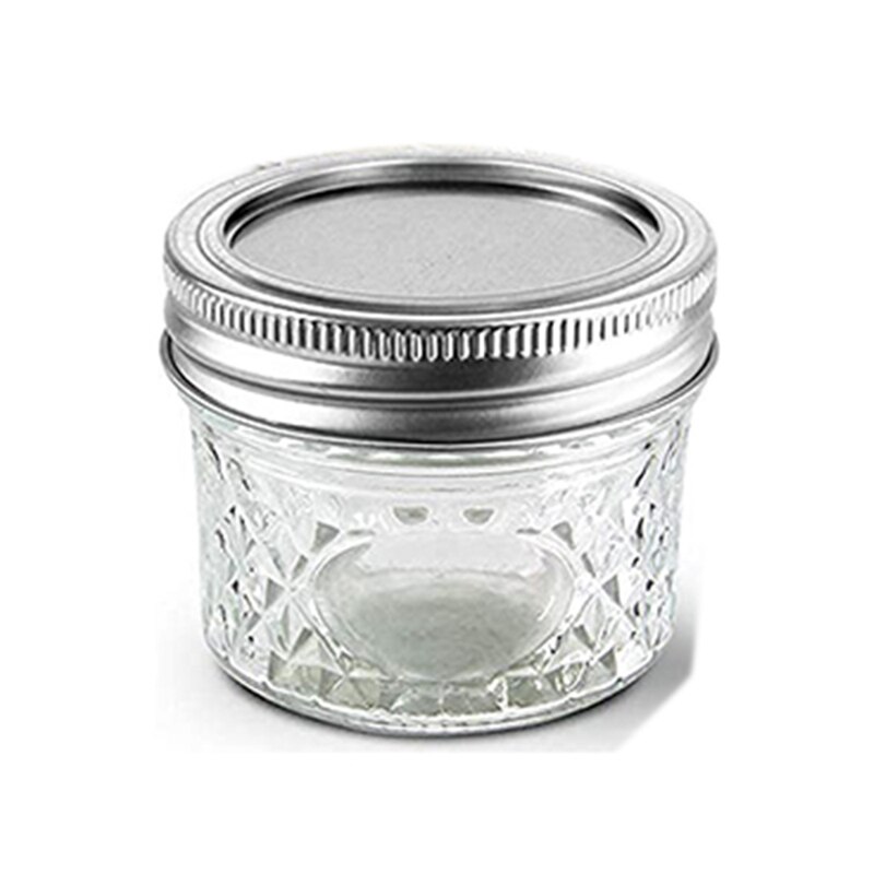 Small Mason Jar Set (About 120 G) 12 Pieces Mini Jar with Lid and Strap with Crystal Glass