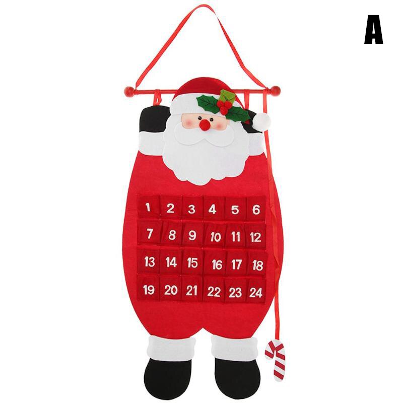 neue Weihnachten Advent Kalender Filz Stoff Countdown Weihnachten Baum Dekor Liefert: a