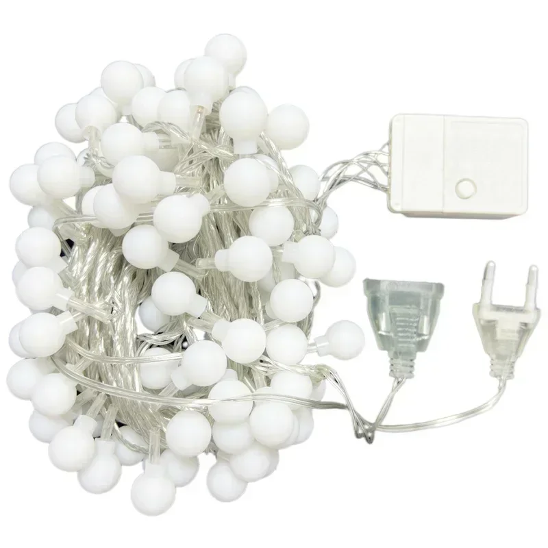 Guirnalda de luces LED con enchufe europeo de 3M-22M, guirnalda de luces para exteriores, lámpara de boda, jardín, luces de hadas, decoración de Navidad y Año