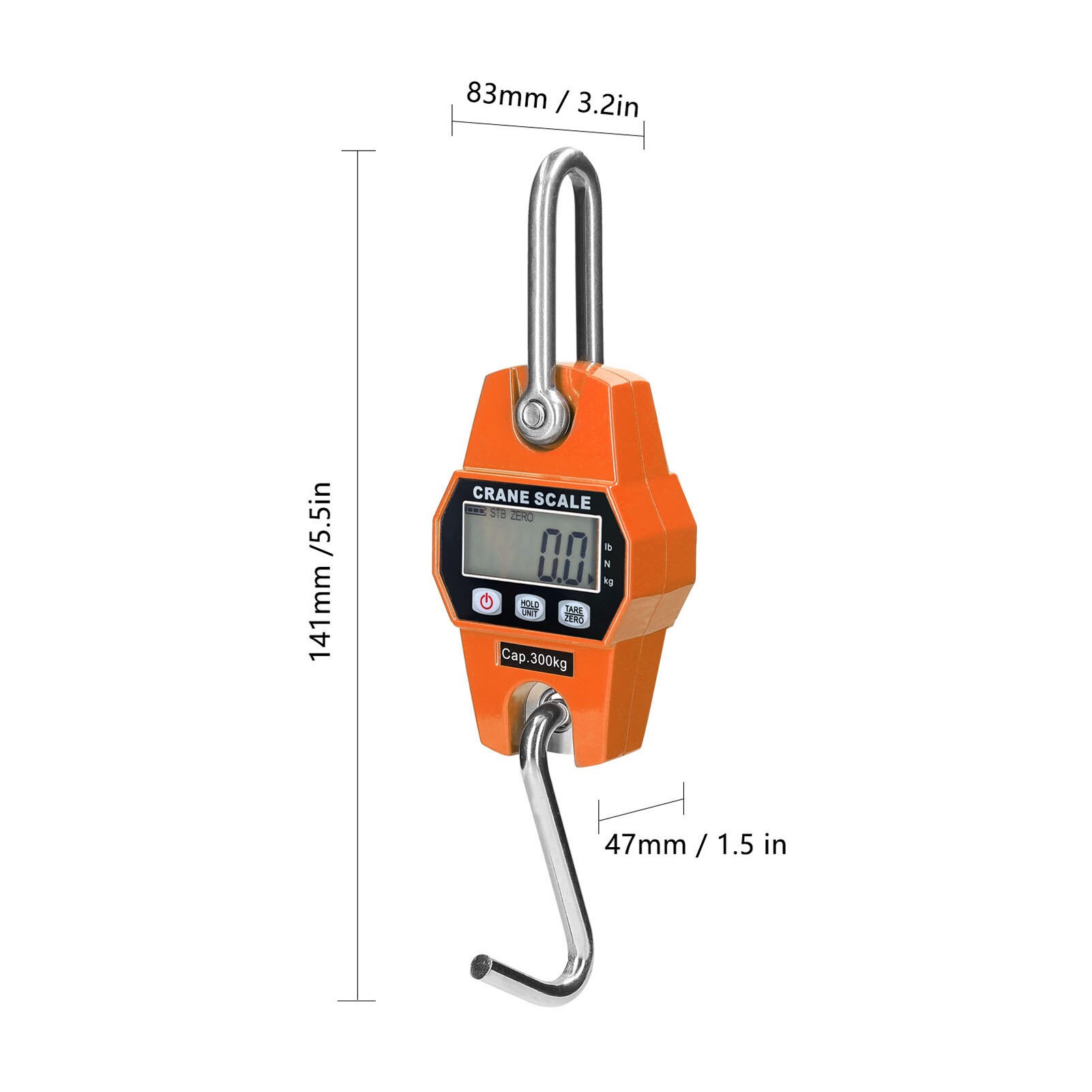 Mini LCD Digital 300kg Portable Industrial Electronic Heavy Duty Weight Hook Crane Hanging Scale