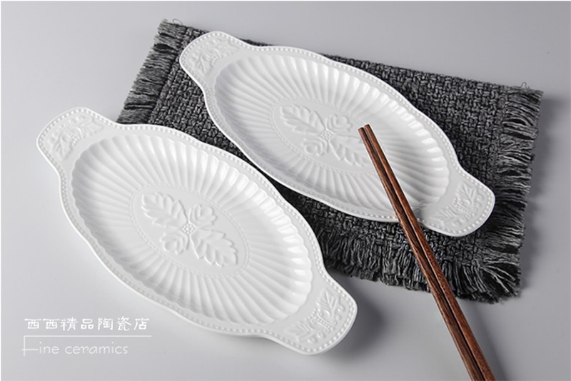 24pcs set, white embossed porcelain dinner set, ceramic servies dinnerware, borden servies chafing dish, palace dishes and plate