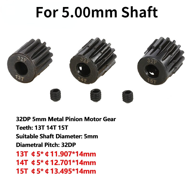 SURPASS HOBBY-engranaje de Motor M0.8 32DP, eje de 5mm y 3.175mm para 1/8, 1/10, 1/12, 1/14, coche de control remoto, camión, Wltoys Traxxas Buggy, 32P