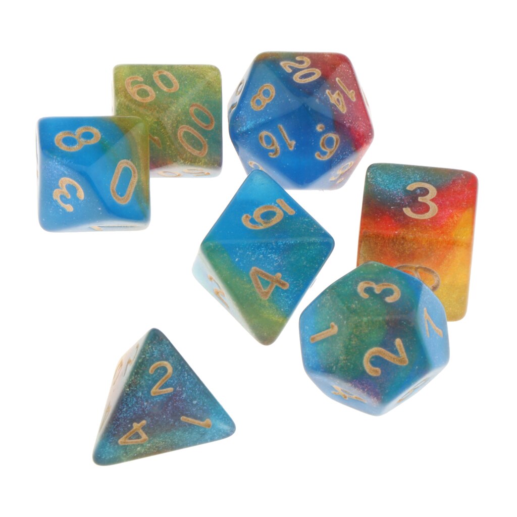 7/Set di Plastica Dadi Poliedrici Set per D & D Dungeons and Dragons Gioco Giocattolo di Stile 13 Casino Del Partito tavolo da Gioco di Ruolo Accessorio