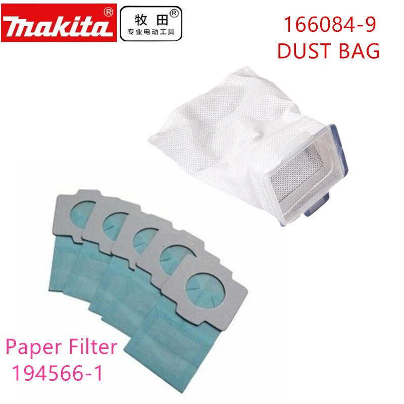 Makita stof støvpose filter 143677-9 194566-1 til dcl 182 cl107 cl102d cl104d bcl 182 lxlc 01 bcl 142 cl072d 4013d 4073d: 1 sæt