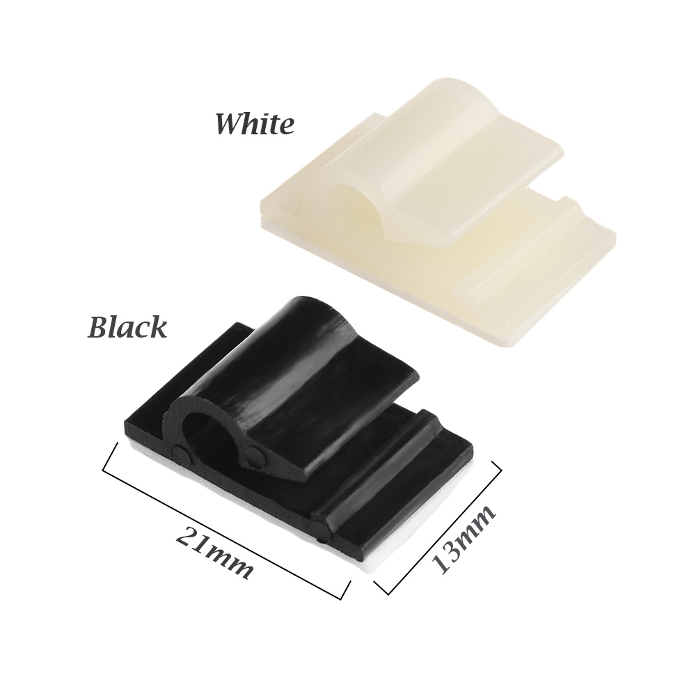 50 stuks Zelfklevende Cord Management Klem Nylon Kabel Clips Draad Leiding Haak Bevestigingsmiddelen Kabel Organizer Kabelbinder Vaste Klem
