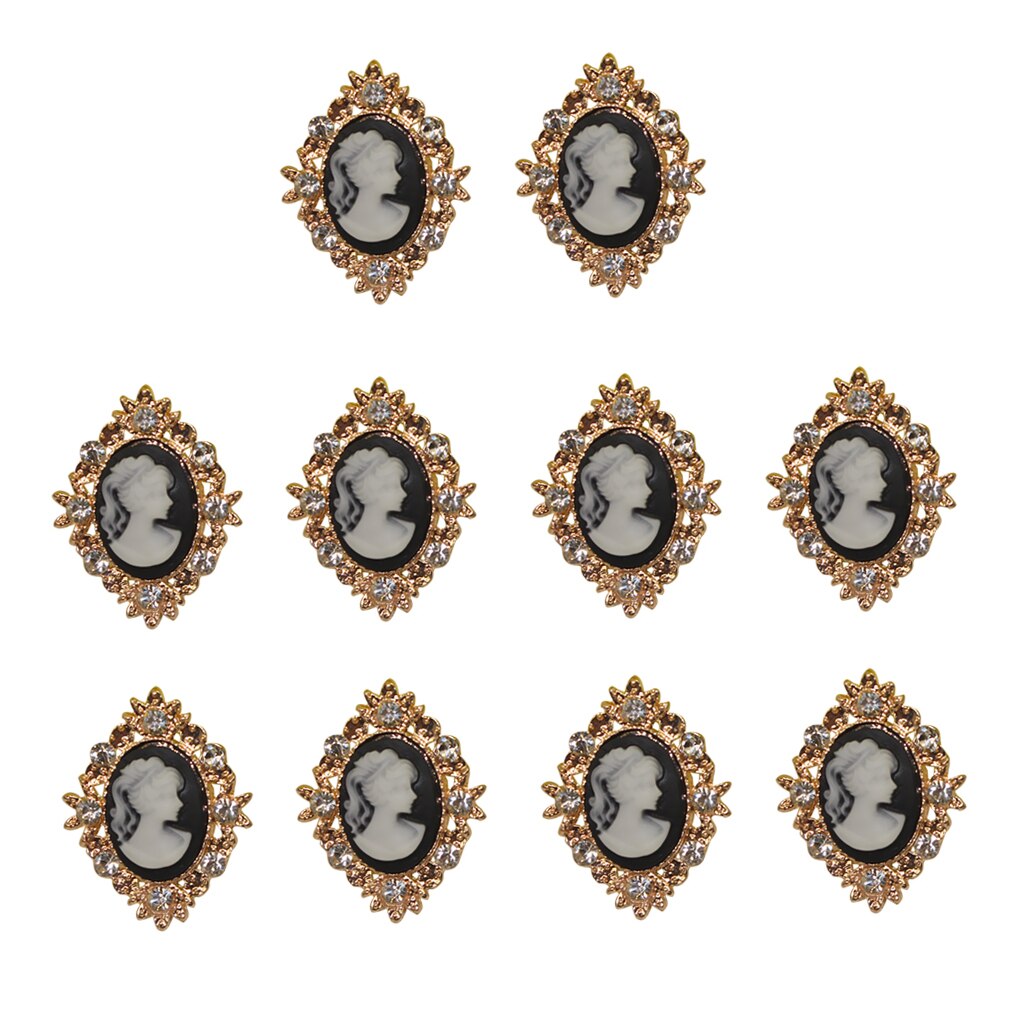 10 Pcs 25 Mm Strass Cabochons Plaksteen Crystal Knoppen Versieringen Bruiloft Sieraden Telefoon Decor Diy Kledingstuk Naaien Acce: Cameo