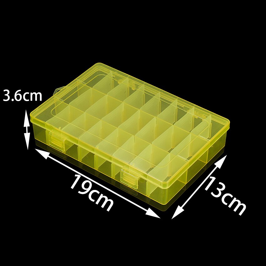 24 Grids Adjustable Plastic Jewelry Beads Accessories Storage Boxs Case Jewelry Display Beads Earring Making Organizer Container