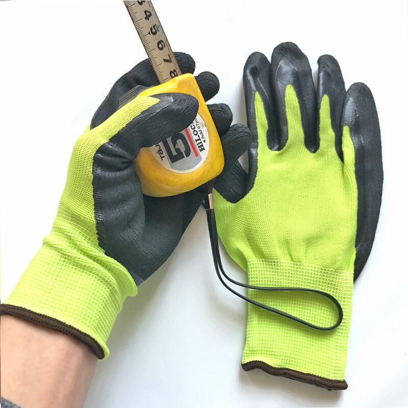 Werkhandschoenen bouw beschermende veiligheidshandschoenen gebreide polyester katoenen handschoenen voor tuinieren