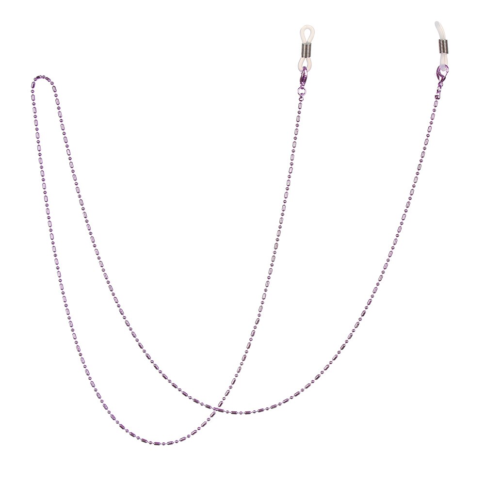 Chaînes de lunettes à perles Vintage 61/80cm | Cordon de lunettes ajustable, collier lanière pour femmes et hommes, porte-lunettes de lecture, de retenue: purple
