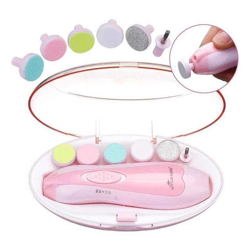 freundlicher Baby Nagel Trimmer 6-stück Elektrische Baby Manikübetreffend Pedikübetreffend Nagel Knipser Cutter Schere Pflege einstellen: Rosa