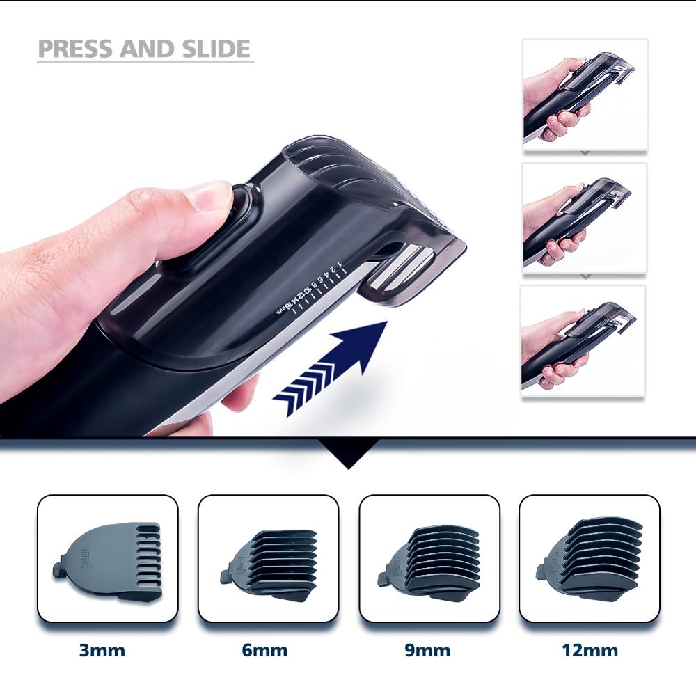 HATTEKER-tondeuse professionnelle pour hommes, rasoir électrique Rechargeable 5 en 1, idéal pour couper les cheveux et raser la barbe, idéal pour 598
