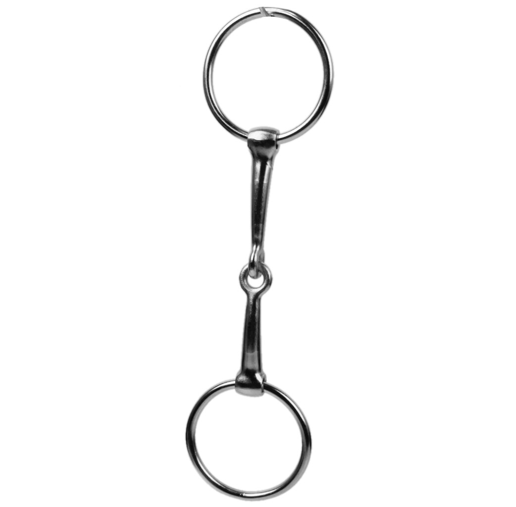 Hand-Poliert 140mm Lose Ring Mund Trense Horse Bit Silber Eisen Roller Tack Pferd Mundstück