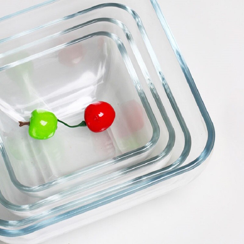 Cuenco de vidrio templado grueso para horno microondas, plato de ensalada, plato de fruta, Bol de ensalada individual, 1 ud.,