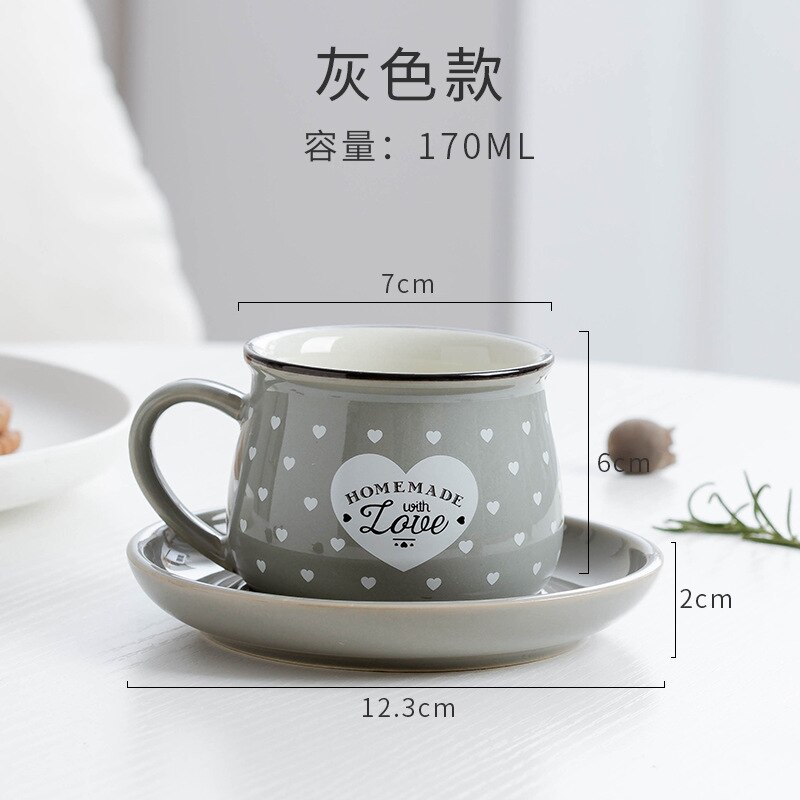 Ceramic Cup Coffee Mug Simple Modern Turkish Coffee Cups 6pcs Nordic Cartoons Tazas Cafe Cups and Saucers BE50MU