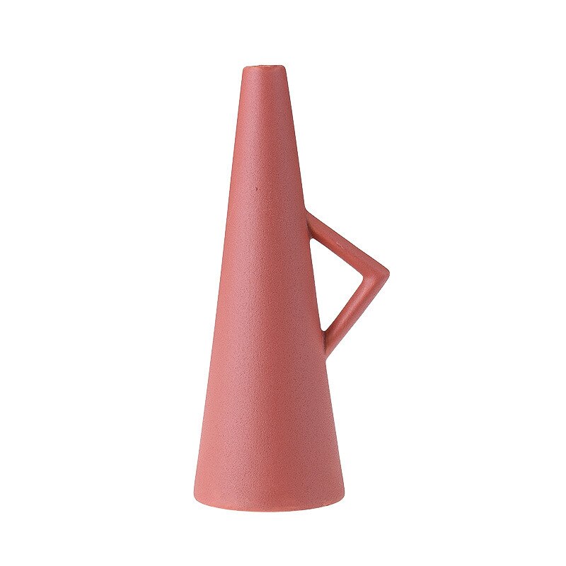 Scandinavische Stijl Geometrische Keramische Vaas Ornamenten Woonkamer Desktop Bloemstuk Container Bruiloft Vaas Voor Tafel Decoratie