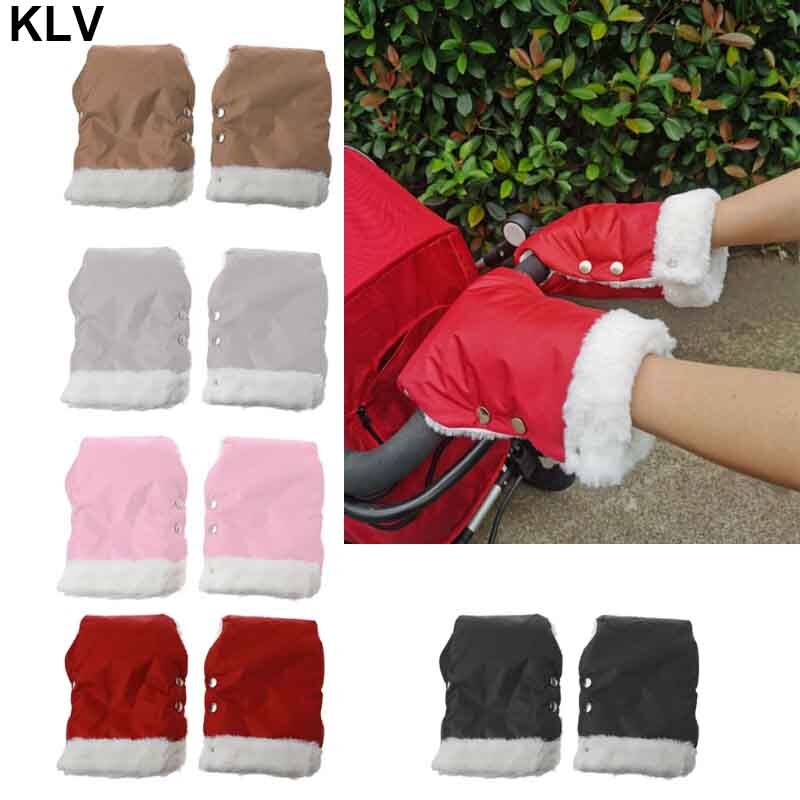 2Pcs Winter Warm Wandelwagen Handschoenen Waterdichte Handschoenen Kinderwagen Accessoire Kinderwagen Mitten Winter Warm Handschoenen Kinderwagen Hand Muff Mitten Baby