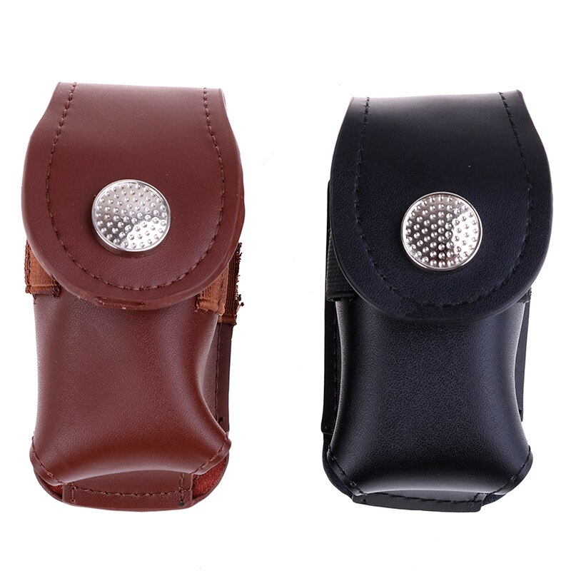 Portable Golf Ball Holder Waist Pouch Bag Leather Cool Golf Tee Bag Sports Accessory Small Golf Ball Bag