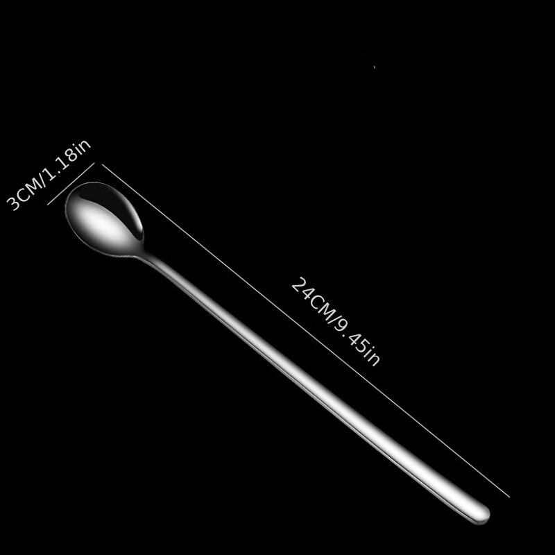 5 kpl 304 ruostumattomasta teräksestä valmistettua lusikkaa jäätelölusikoita pitkävartisia kahvilusikoita sekoituslusikoita keittiövälineitä