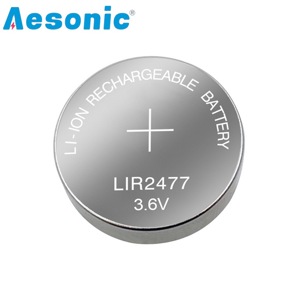 10 teile/los 3,6 V 200 mAh LIR2477 Knopfbatterie Lithium-Akku Knopfzelle für Uhr Rechner Tablet Ersetzt CR2477