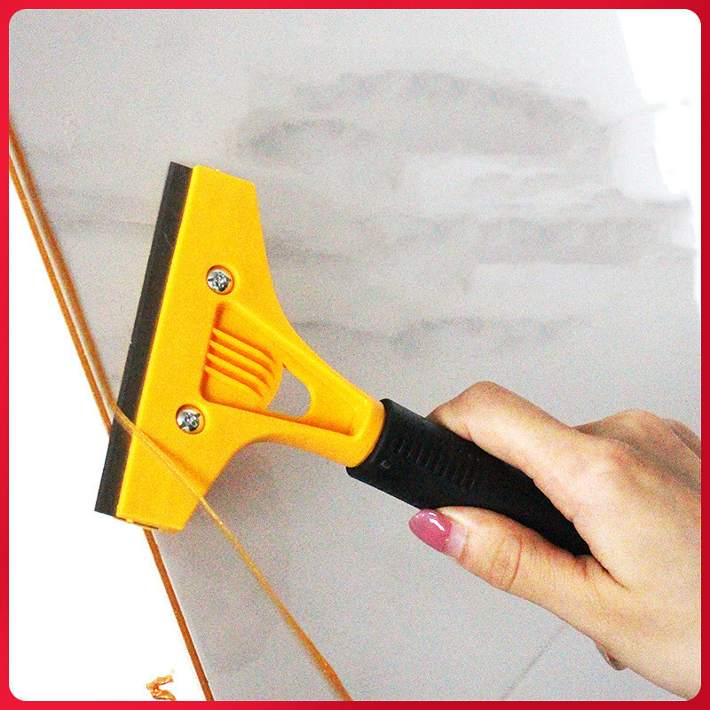Pala para limpieza de azulejos, cuchillo, raspador de vidrio de mármol portátil duradero para costura de pared y suelo, herramientas manuales de limpieza de cemento