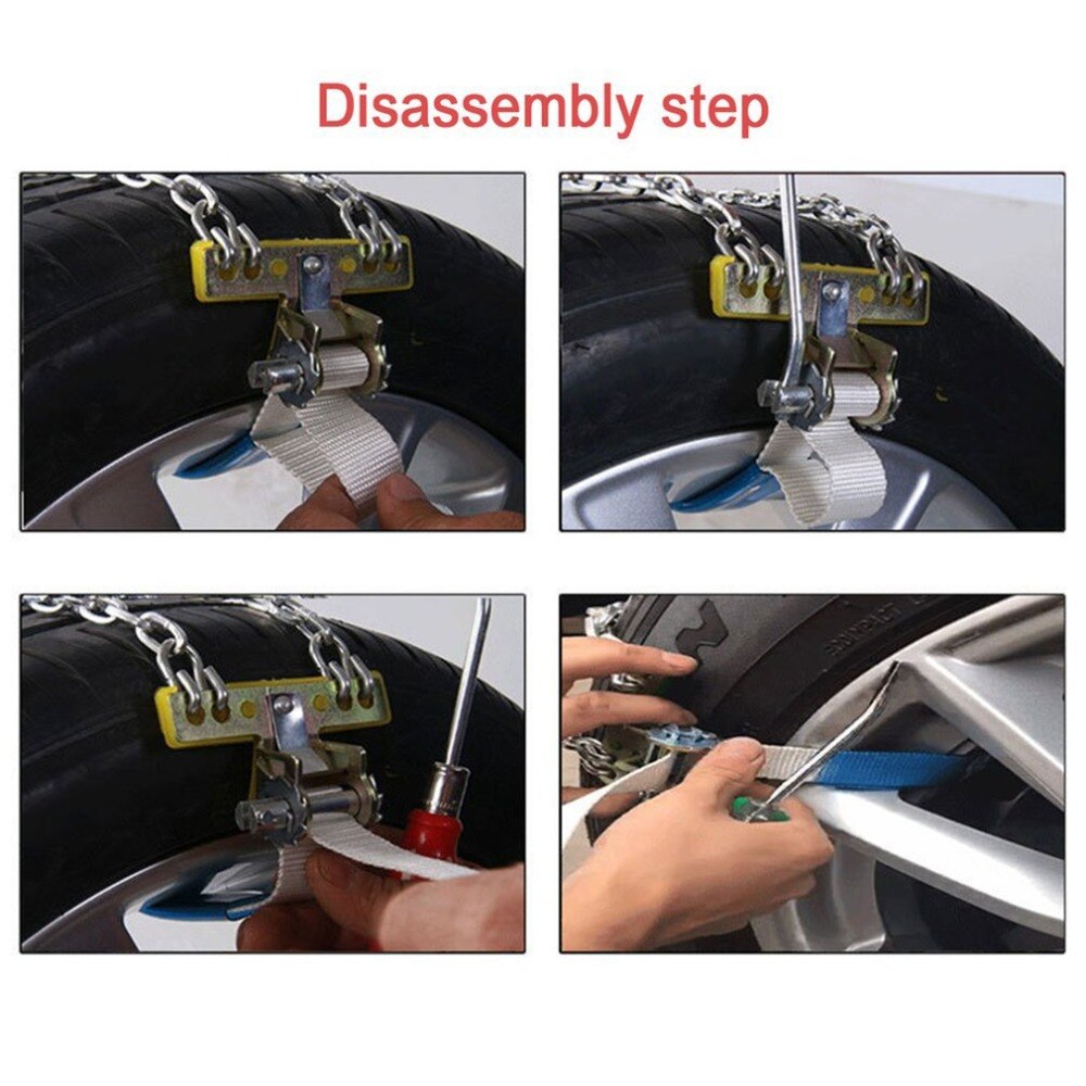 10 Chaînes à Neige Antidérapantes Pour Pneus Voiture - Réglables 185-225mm - TPU Résistant -40°C