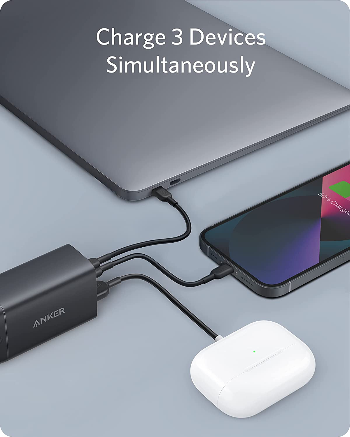 Anker Nano II 65W ładowarka samochodowa podwójna USB-C Usb dla Iphone 12/12 Mini/12 Pro Max, pixel 4/3, Ipad (A2667)