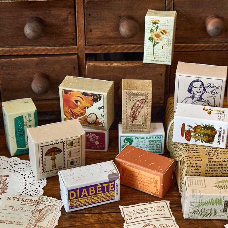 Retro Old Object Label Stamp Decoration stamp Plants wooden rubber stamps for scrapbooking stationery DIY craft standard seal
