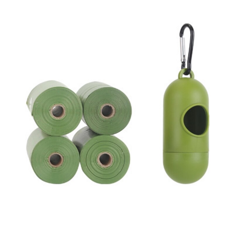 Lavendel Geur Hond Kak Tas Afbreekbare Plastics Dispenser Case Thicken Eco Vriendelijke Huisdier Afval Pocket Doggy Reiniging Accessoires: 4 Rolls and 1 Case