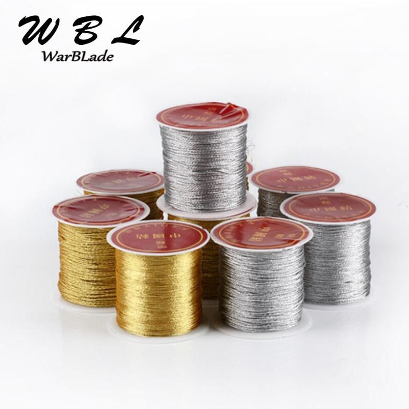 Gold Silver Cord 0.2mm 0.4mm 0.6mm 0.8mm 1mm Nylon Cord Thread String Rope Bead DIY Rope Bead Necklace Bracelet Jewelry Making