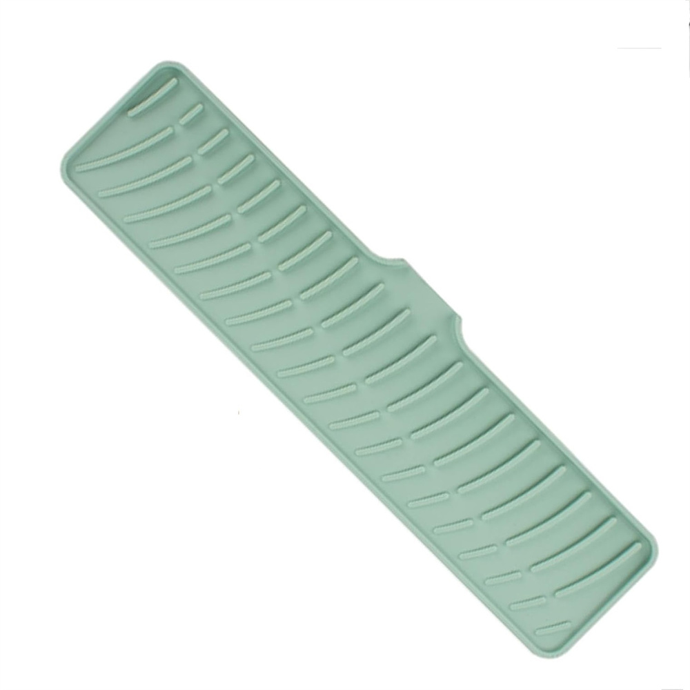 Tapis de vidange en Silicone pour évier de cuisine, protection contre les éclaboussures autour du robinet, tapis de protection derrière le robinet avec collecteur d'égouttage pour les lèvres