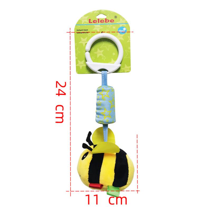 Baby Hanging Rattle Stroller Spiral Baby Infant Stroller Car Seat Toy Bell Chimes Bell 0-1 Year Old Wind Animal Windmill