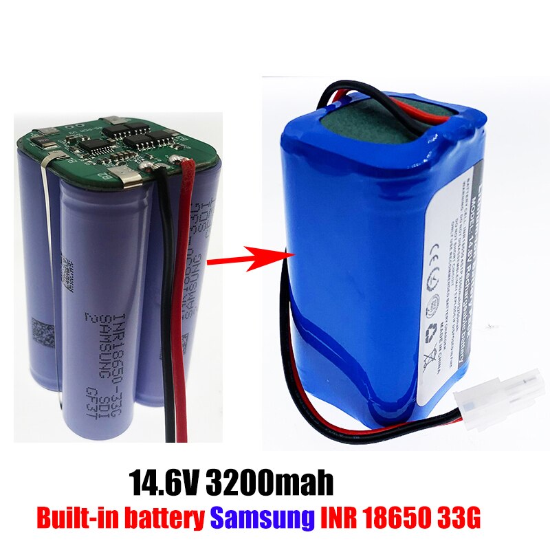 100%/nowy oryginalny 14.8V 2600mah akumulator litowo-jonowy do ILIFE A4 A4s V7s A6 V7s Plus odkurzacz Robot iLife: 3200mah 1pcs