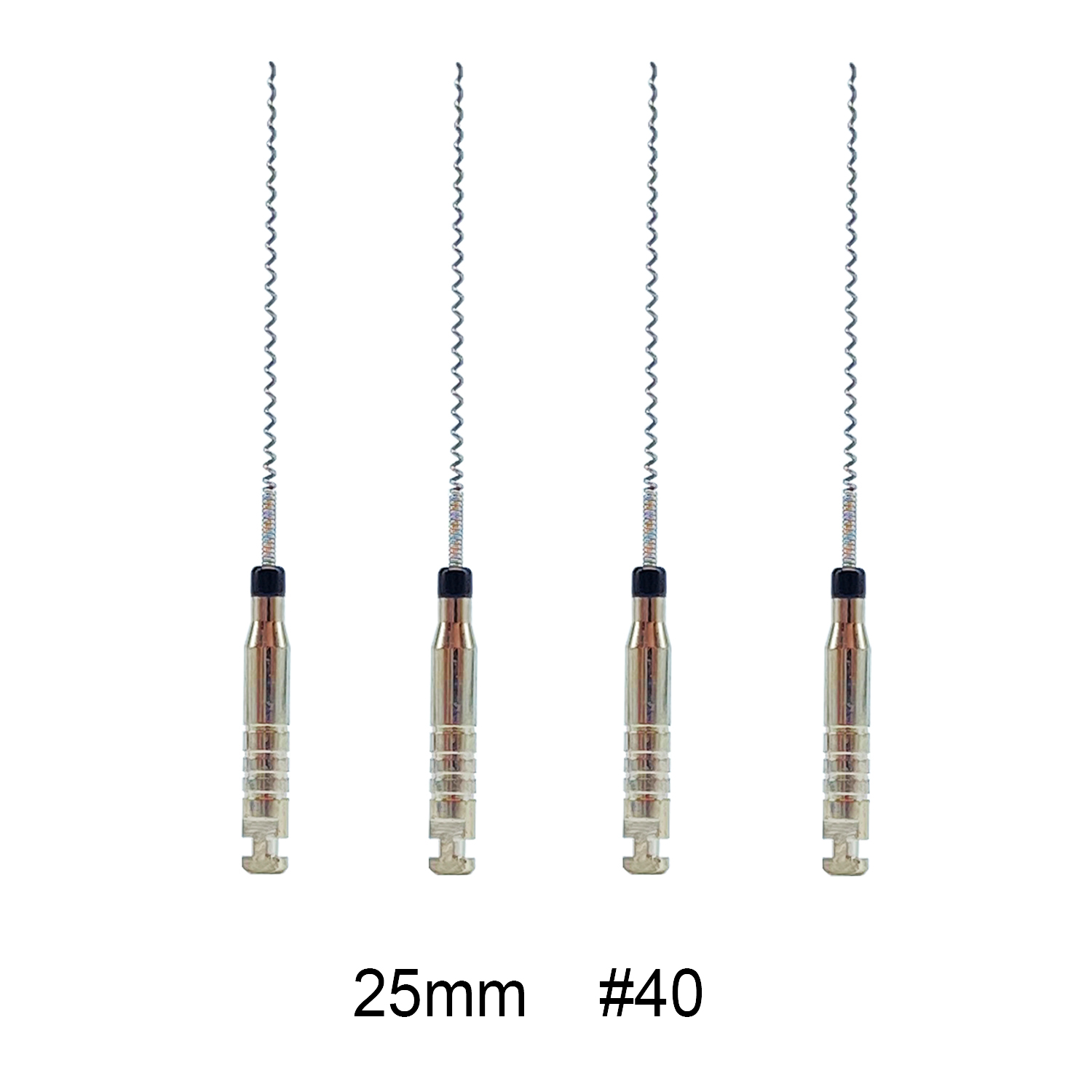1 caja de soportes de pasta Dental, relleno de raíces Lentulo 21mm 25mm surtido # 25-40 Limas de endodoncia Instrumentos dentales Canal Espiral: Castaño