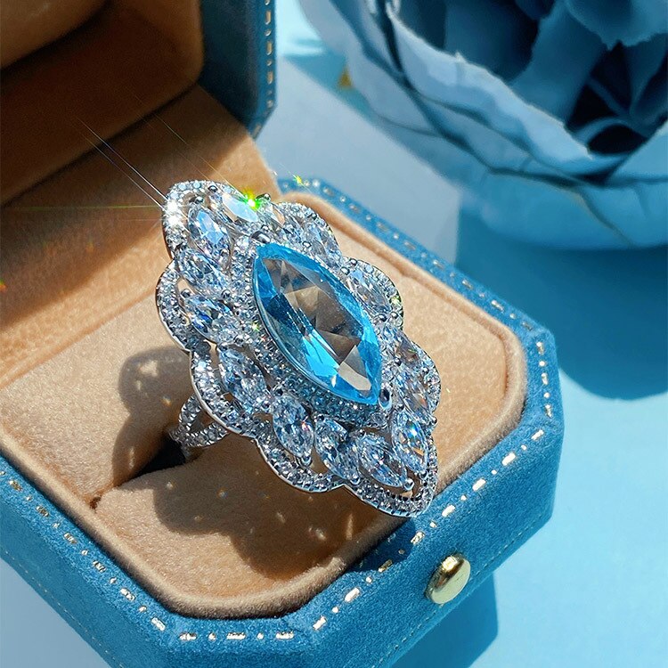 Schmuck Pferd Auge Natur CZ Stein Schmuck-einstellen Frauen Silber Farbe Halskette Ring einstellen Shippng