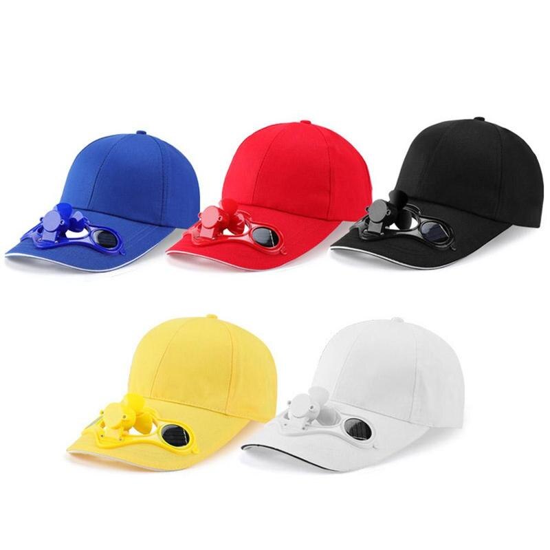 Gorra de béisbol con ventilador de Panel Solar para verano, gorro de béisbol con visera, N4T2