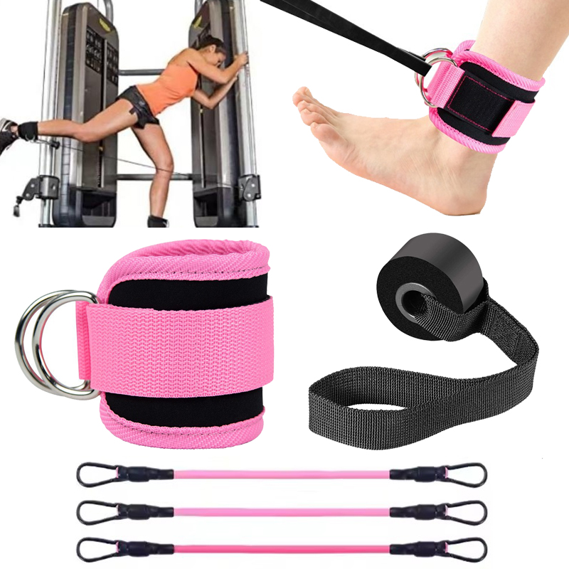 Ankle Straps Resistance Bands Set Fitness Workout Exercise Equipment Ankle Weight Yoga Elastic Fitness Band For Gym Man Woman