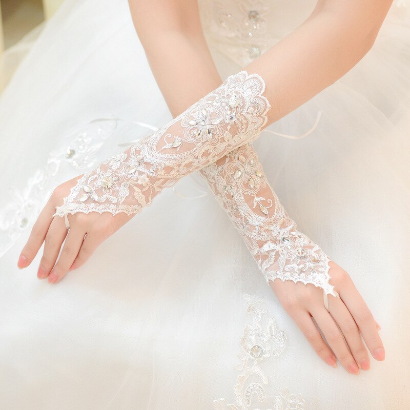 white lace bridal fingerless gloves woman wedding gloves wedding accessories gloves for brides WAS10001
