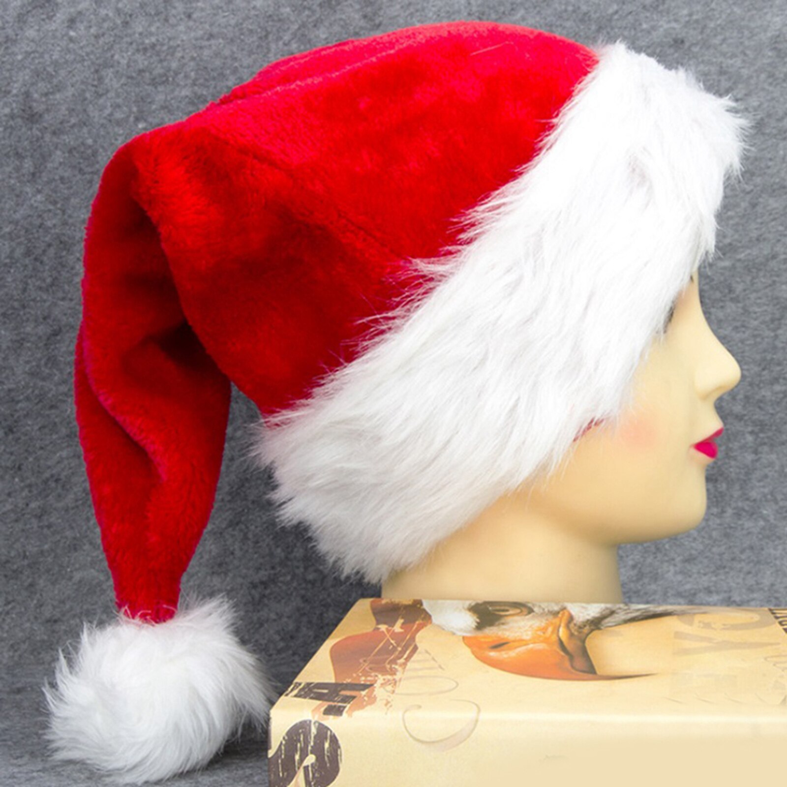 Christmas Santa Hat Red Cap Fancy Dress Party Costume Dcors for Women Men Kids