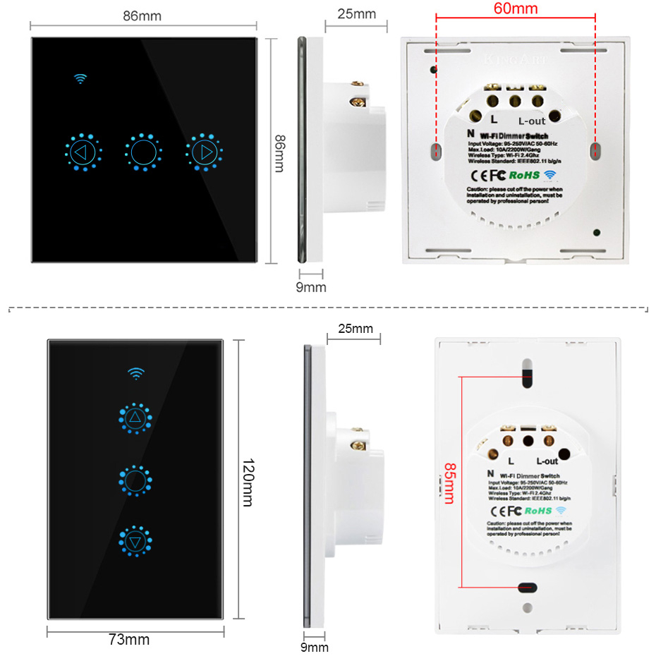Tuya smart life led himmenninkytkin wifi älykäs valo kosketuskytkin himmennys yhteensopiva alexa google home himmennettävä 110v 220v us eu uk