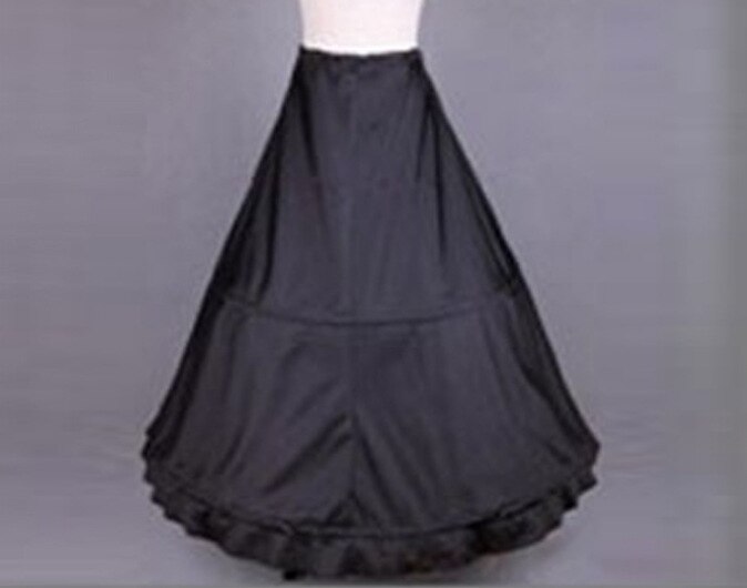 Jupon Long en cerceau noir Crinoline, robe de bal, jupe sous-jupe, accessoires de mariage, Jupon de mariage,