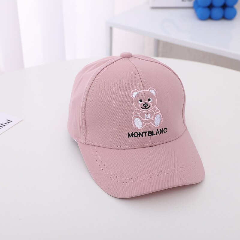 Doitbest Zomer Kids Jongen Meisje Cap Baseball Hoeden Cartoon Beer Lente Kind Zon Hoeden Piekte Caps Snapback Voor 2 Te 7 Jaar Oud: Roze