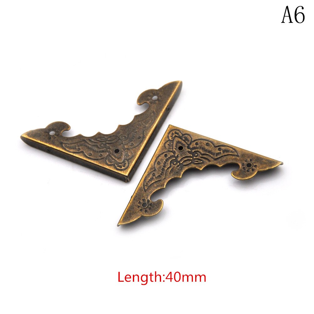 12 pièces coin protecteur livre Scrapbook métal Album coin pour laiton Antique bijoux livre coin protecteur couverture: A6
